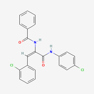 molecular formula C22H16Cl2N2O2 B4892591 N-(2-(2-chlorophenyl)-1-{[(4-chlorophenyl)amino]carbonyl}vinyl)benzamide 