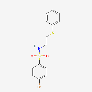 molecular formula C14H14BrNO2S2 B4892603 4-bromo-N-[2-(phenylthio)ethyl]benzenesulfonamide 