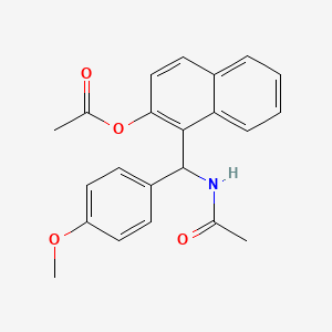 molecular formula C22H21NO4 B4892613 1-[(acetylamino)(4-methoxyphenyl)methyl]-2-naphthyl acetate 
