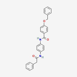 molecular formula C28H24N2O3 B4892663 4-(benzyloxy)-N-{4-[(phenylacetyl)amino]phenyl}benzamide 