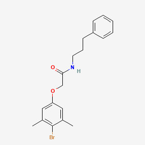 molecular formula C19H22BrNO2 B4892668 2-(4-bromo-3,5-dimethylphenoxy)-N-(3-phenylpropyl)acetamide 