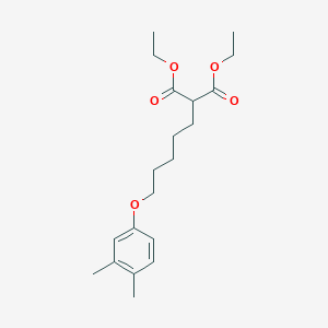 molecular formula C20H30O5 B4892684 diethyl [5-(3,4-dimethylphenoxy)pentyl]malonate 