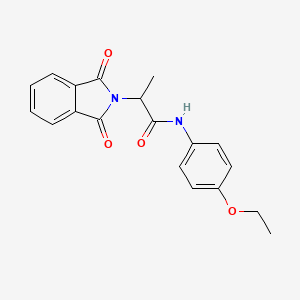 molecular formula C19H18N2O4 B4892688 2-(1,3-dioxo-1,3-dihydro-2H-isoindol-2-yl)-N-(4-ethoxyphenyl)propanamide 