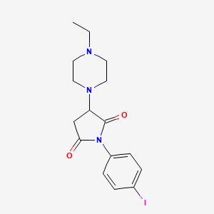 molecular formula C16H20IN3O2 B4892690 3-(4-ethyl-1-piperazinyl)-1-(4-iodophenyl)-2,5-pyrrolidinedione 