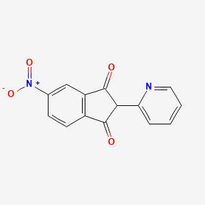 molecular formula C14H8N2O4 B4892697 5-nitro-2-(2-pyridinyl)-1H-indene-1,3(2H)-dione 