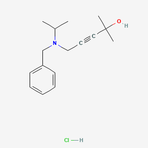 molecular formula C16H24ClNO B4892707 5-[benzyl(isopropyl)amino]-2-methyl-3-pentyn-2-ol hydrochloride 