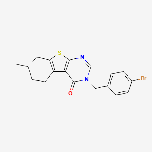 molecular formula C18H17BrN2OS B4892728 3-(4-bromobenzyl)-7-methyl-5,6,7,8-tetrahydro[1]benzothieno[2,3-d]pyrimidin-4(3H)-one 