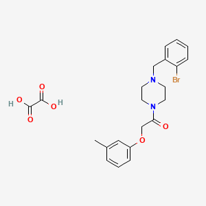 molecular formula C22H25BrN2O6 B4892743 1-(2-bromobenzyl)-4-[(3-methylphenoxy)acetyl]piperazine oxalate 