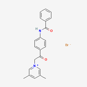 molecular formula C22H21BrN2O2 B4892747 1-{2-[4-(benzoylamino)phenyl]-2-oxoethyl}-3,5-dimethylpyridinium bromide 