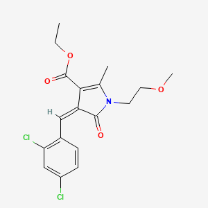 molecular formula C18H19Cl2NO4 B4892752 ethyl 4-(2,4-dichlorobenzylidene)-1-(2-methoxyethyl)-2-methyl-5-oxo-4,5-dihydro-1H-pyrrole-3-carboxylate 