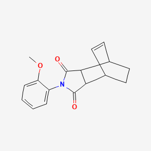 molecular formula C17H17NO3 B4892769 4-(2-methoxyphenyl)-4-azatricyclo[5.2.2.0~2,6~]undec-8-ene-3,5-dione 
