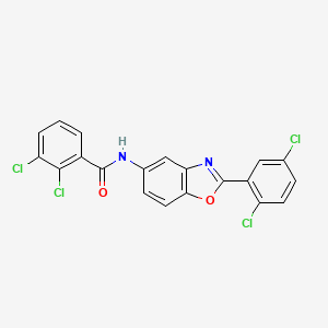 molecular formula C20H10Cl4N2O2 B4892798 2,3-dichloro-N-[2-(2,5-dichlorophenyl)-1,3-benzoxazol-5-yl]benzamide 