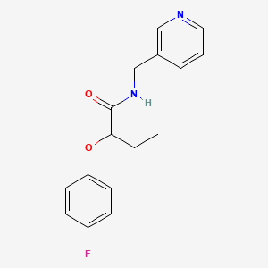 molecular formula C16H17FN2O2 B4892817 2-(4-fluorophenoxy)-N-(3-pyridinylmethyl)butanamide 