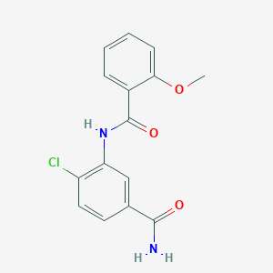 molecular formula C15H13ClN2O3 B4892830 4-chloro-3-[(2-methoxybenzoyl)amino]benzamide 