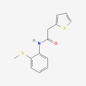 molecular formula C13H13NOS2 B4892891 N-[2-(methylthio)phenyl]-2-(2-thienyl)acetamide 