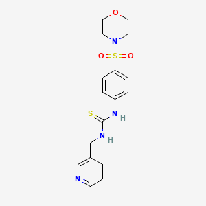 molecular formula C17H20N4O3S2 B4892923 N-[4-(4-morpholinylsulfonyl)phenyl]-N'-(3-pyridinylmethyl)thiourea 