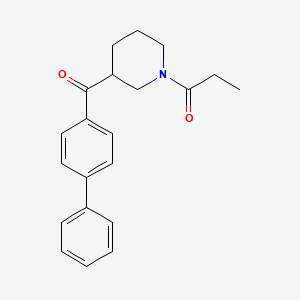 molecular formula C21H23NO2 B4892962 4-biphenylyl(1-propionyl-3-piperidinyl)methanone 