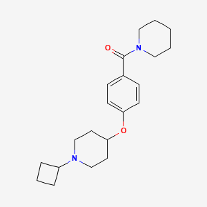 molecular formula C21H30N2O2 B4892968 1-cyclobutyl-4-[4-(1-piperidinylcarbonyl)phenoxy]piperidine 