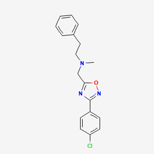 N-{[3-(4-chlorophenyl)-1,2,4-oxadiazol-5-yl]methyl}-N-methyl-2-phenylethanamine