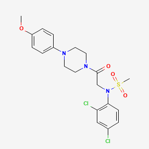 molecular formula C20H23Cl2N3O4S B4893047 N-(2,4-dichlorophenyl)-N-{2-[4-(4-methoxyphenyl)-1-piperazinyl]-2-oxoethyl}methanesulfonamide 