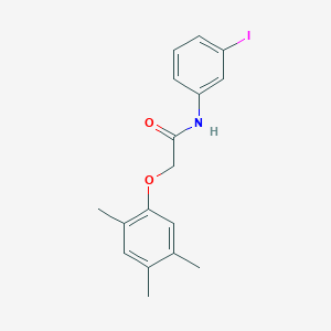 molecular formula C17H18INO2 B4893061 N-(3-iodophenyl)-2-(2,4,5-trimethylphenoxy)acetamide 
