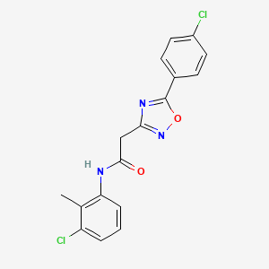 molecular formula C17H13Cl2N3O2 B4893067 N-(3-chloro-2-methylphenyl)-2-[5-(4-chlorophenyl)-1,2,4-oxadiazol-3-yl]acetamide 