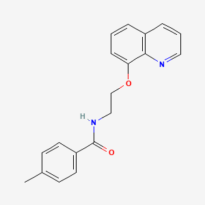 molecular formula C19H18N2O2 B4893100 4-methyl-N-[2-(8-quinolinyloxy)ethyl]benzamide 