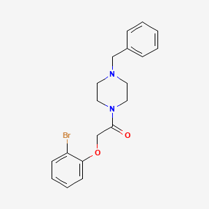molecular formula C19H21BrN2O2 B4893113 1-benzyl-4-[(2-bromophenoxy)acetyl]piperazine 