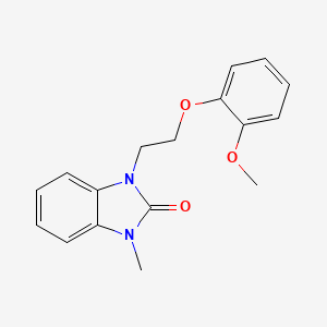 molecular formula C17H18N2O3 B4893138 1-[2-(2-methoxyphenoxy)ethyl]-3-methyl-1,3-dihydro-2H-benzimidazol-2-one 