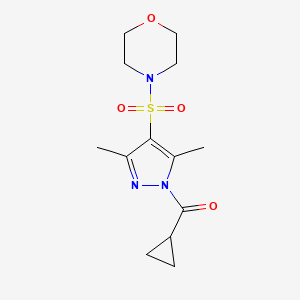 molecular formula C13H19N3O4S B4893154 4-{[1-(cyclopropylcarbonyl)-3,5-dimethyl-1H-pyrazol-4-yl]sulfonyl}morpholine 