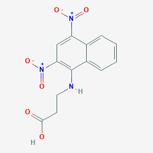molecular formula C13H11N3O6 B4893180 N-(2,4-dinitro-1-naphthyl)-beta-alanine 
