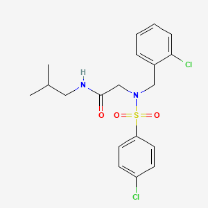 molecular formula C19H22Cl2N2O3S B4893217 N~2~-(2-chlorobenzyl)-N~2~-[(4-chlorophenyl)sulfonyl]-N~1~-isobutylglycinamide 
