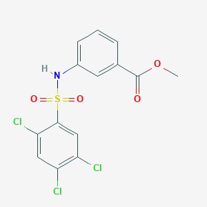 molecular formula C14H10Cl3NO4S B4893233 methyl 3-{[(2,4,5-trichlorophenyl)sulfonyl]amino}benzoate 