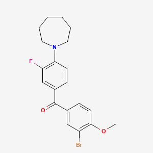 molecular formula C20H21BrFNO2 B4893244 [4-(1-azepanyl)-3-fluorophenyl](3-bromo-4-methoxyphenyl)methanone 