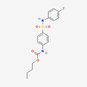 molecular formula C17H19FN2O4S B4893259 butyl (4-{[(4-fluorophenyl)amino]sulfonyl}phenyl)carbamate 