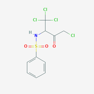 molecular formula C10H9Cl4NO3S B4893266 N-[3-chloro-2-oxo-1-(trichloromethyl)propyl]benzenesulfonamide 