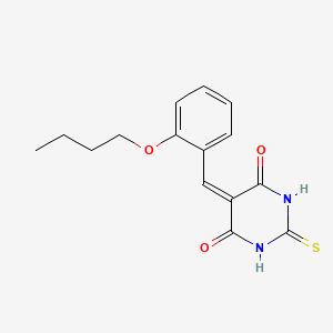 molecular formula C15H16N2O3S B4893267 5-(2-butoxybenzylidene)-2-thioxodihydro-4,6(1H,5H)-pyrimidinedione CAS No. 5538-22-7