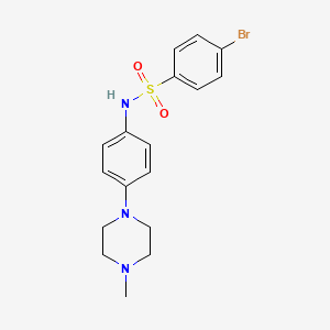 molecular formula C17H20BrN3O2S B4893276 4-bromo-N-[4-(4-methyl-1-piperazinyl)phenyl]benzenesulfonamide 