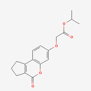 molecular formula C17H18O5 B4893284 isopropyl [(4-oxo-1,2,3,4-tetrahydrocyclopenta[c]chromen-7-yl)oxy]acetate 