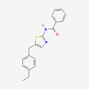 molecular formula C19H18N2OS B4893293 N-[5-(4-ethylbenzyl)-1,3-thiazol-2-yl]benzamide 
