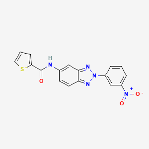 molecular formula C17H11N5O3S B4893308 N-[2-(3-nitrophenyl)-2H-1,2,3-benzotriazol-5-yl]-2-thiophenecarboxamide 
