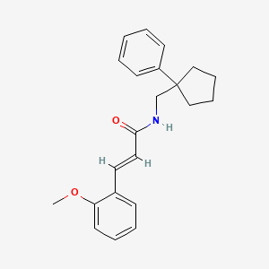 molecular formula C22H25NO2 B4893309 3-(2-methoxyphenyl)-N-[(1-phenylcyclopentyl)methyl]acrylamide 