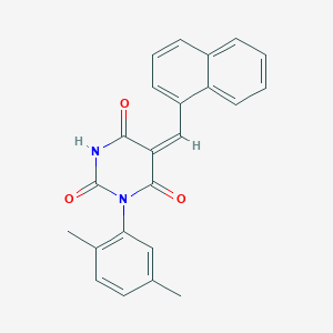 molecular formula C23H18N2O3 B4893317 1-(2,5-dimethylphenyl)-5-(1-naphthylmethylene)-2,4,6(1H,3H,5H)-pyrimidinetrione 
