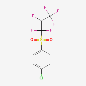 molecular formula C9H5ClF6O2S B4893323 1-chloro-4-[(1,1,2,3,3,3-hexafluoropropyl)sulfonyl]benzene 