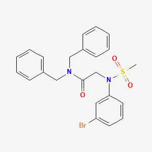 molecular formula C23H23BrN2O3S B4893331 N~1~,N~1~-dibenzyl-N~2~-(3-bromophenyl)-N~2~-(methylsulfonyl)glycinamide 