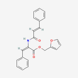 molecular formula C23H19NO4 B4893349 2-furylmethyl 2-(cinnamoylamino)-3-phenylacrylate 