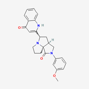 (3aS*,5S*,9aS*)-5-(4-hydroxy-2-quinolinyl)-2-(3-methoxyphenyl)hexahydro-7H-pyrrolo[3,4-g]pyrrolizin-1(2H)-one