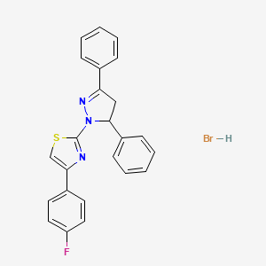 molecular formula C24H19BrFN3S B4893364 2-(3,5-diphenyl-4,5-dihydro-1H-pyrazol-1-yl)-4-(4-fluorophenyl)-1,3-thiazole hydrobromide 