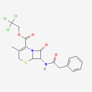 molecular formula C18H17Cl3N2O4S B4893367 2,2,2-trichloroethyl 3-methyl-8-oxo-7-[(phenylacetyl)amino]-5-thia-1-azabicyclo[4.2.0]oct-2-ene-2-carboxylate 
