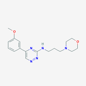 molecular formula C17H23N5O2 B4893372 5-(3-methoxyphenyl)-N-[3-(4-morpholinyl)propyl]-1,2,4-triazin-3-amine 